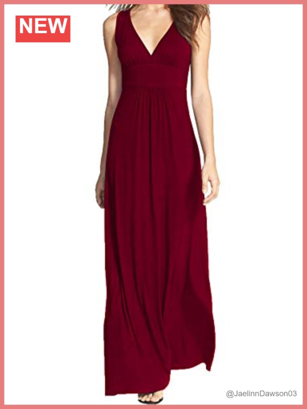 Sleeveless Deep V Neck Loose Plain Long Maxi Casual Dress